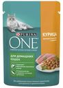 Влажный корм Purina One для домашних кошек с курицей и морковью 75 г