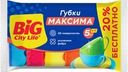 Губки для посуды BIG CITY LIFE Максима, с волнистой поверхностью, 5+1 шт