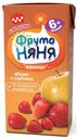 Компот «ФрутоНяня» яблочно-клубничный сокосодержащий неосветленный для питания детей раннего возраста, 200 мл