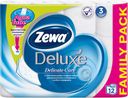 Туалетная бумага «Белая» Zewa Deluxe, 3 слоя, 12 рулонов