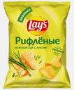 Чипсы рифленые нежный сыр и лук Lays 105г