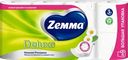 Бумага туалетная ZEMMA Deluxe Нежная Ромашка 3 слоя