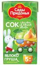 Сок Сады Придонья яблоко-груша с мякотью 5 мес. 125мл