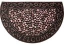 Коврик придверный DomCraft Камешки Welcome, 89х56см