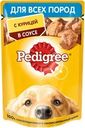 Корм консервированный для взрослых собак PEDIGREE с курицей в соусе, для всех пород, 85г