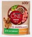 Сухой корм для активных собак мини пород с курицей и рисом Purina ONE 600г
