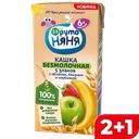 Кашка ФРУТОНЯНЯ жидкая безмолочная 5злаков яблоко-банан-клубника, 200мл